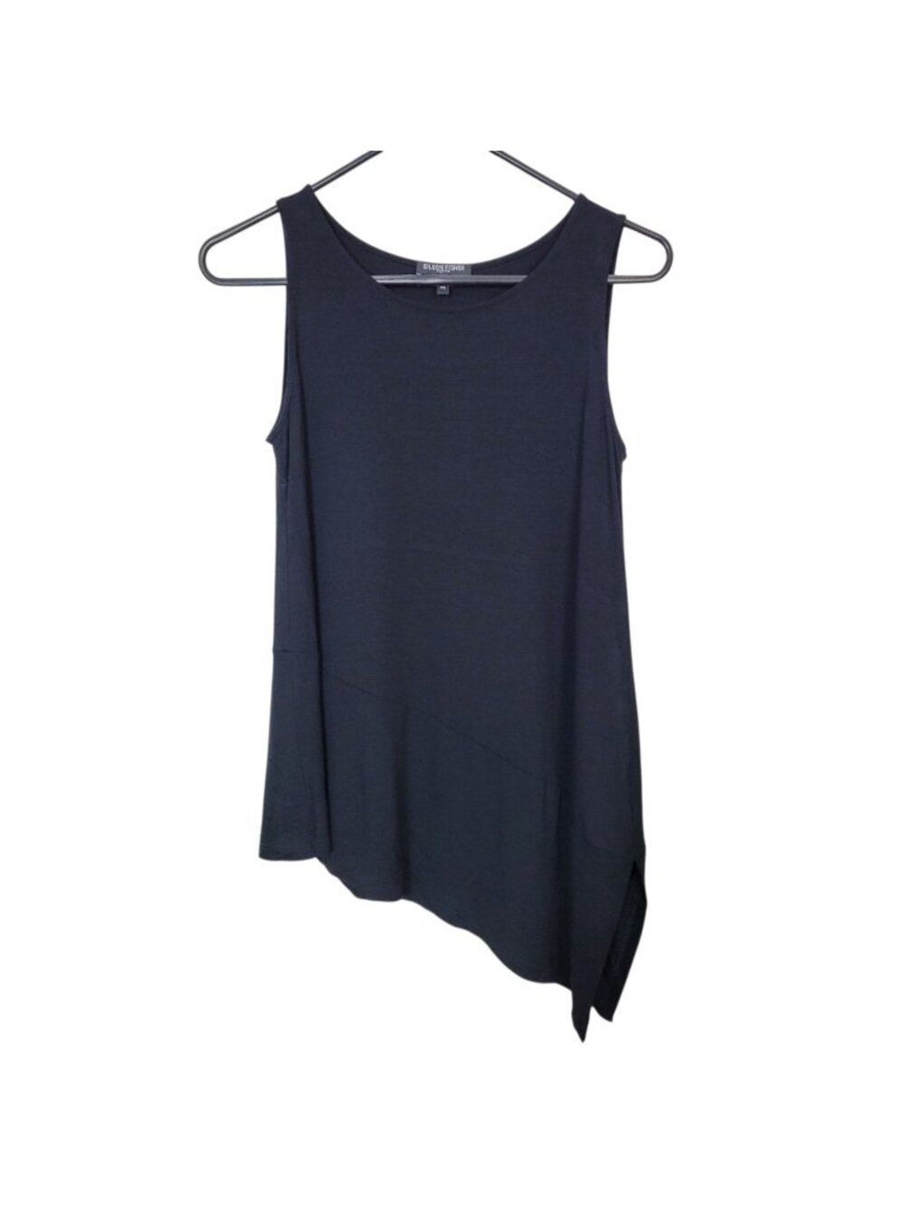 Eileen Fisher Black  Asymmetric Hem Tank Top Sz Small Petite Capsule Wardrobe